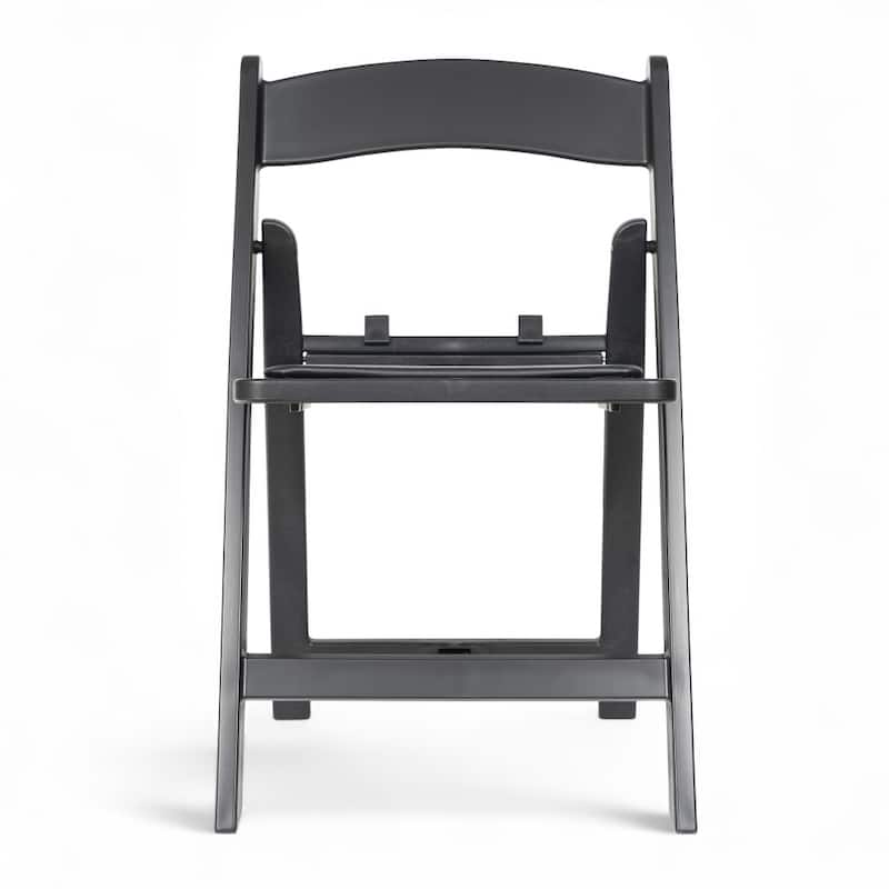 2 Pack Kids White Resin Folding Chair with Vinyl Padded Seat - 12.25"D x 13.25"W x 21"H