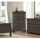 preview thumbnail 6 of 6, Classic Style Stained Gray Finish 1pc Chest of 5 Drawers Traditional Design Bedroom