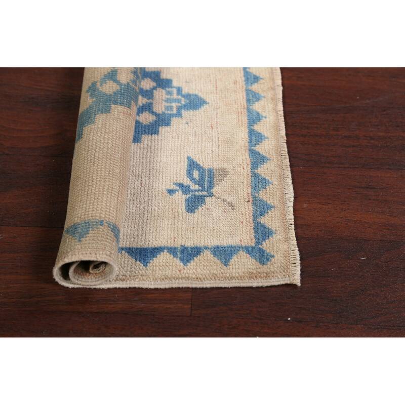 Set Of 2 Anatolian Turkish Oriental Area Rug Hand-knotted Wool Carpet - 1'9" x 2'2" Square