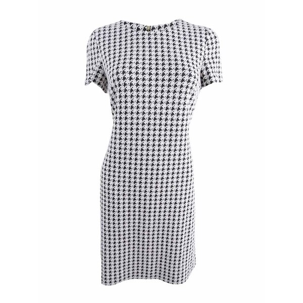 houndstooth shift dress