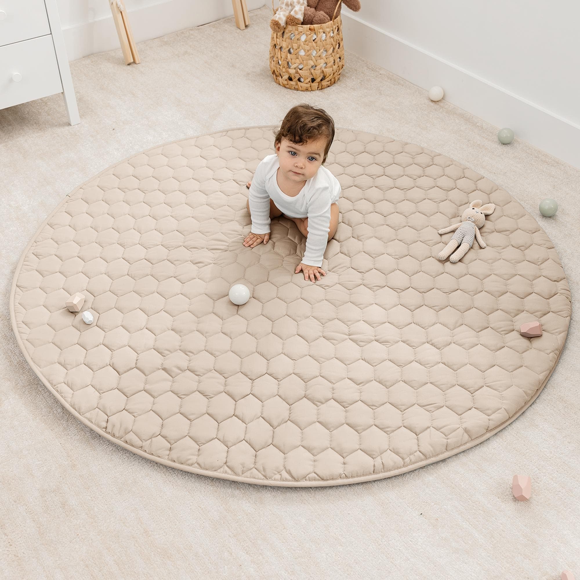Premium Play Mat, Quilted Baby Mat for Floor by Comfy Cubs