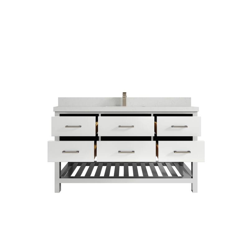 Willow Collections 60 in. W x 22 in. D Parker Single Sink Bathroom Vanity with Countertop