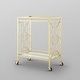 preview thumbnail 7 of 15, Johnson Serving Bar Cart 2 Tempered-Glass Shelves, Casters/ 2 Locking - N/A