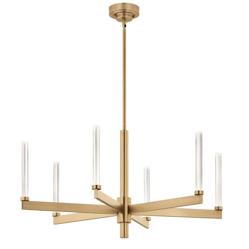 Kichler Lighting Sycara 36.25 in. 6-Light Integrated LED Chandelier - Champagne Bronze - 36.25 in