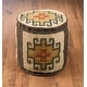 preview thumbnail 1 of 1, Aa Importing 48842 Round Kilim Pouf - 17 X 17 X 17 inches