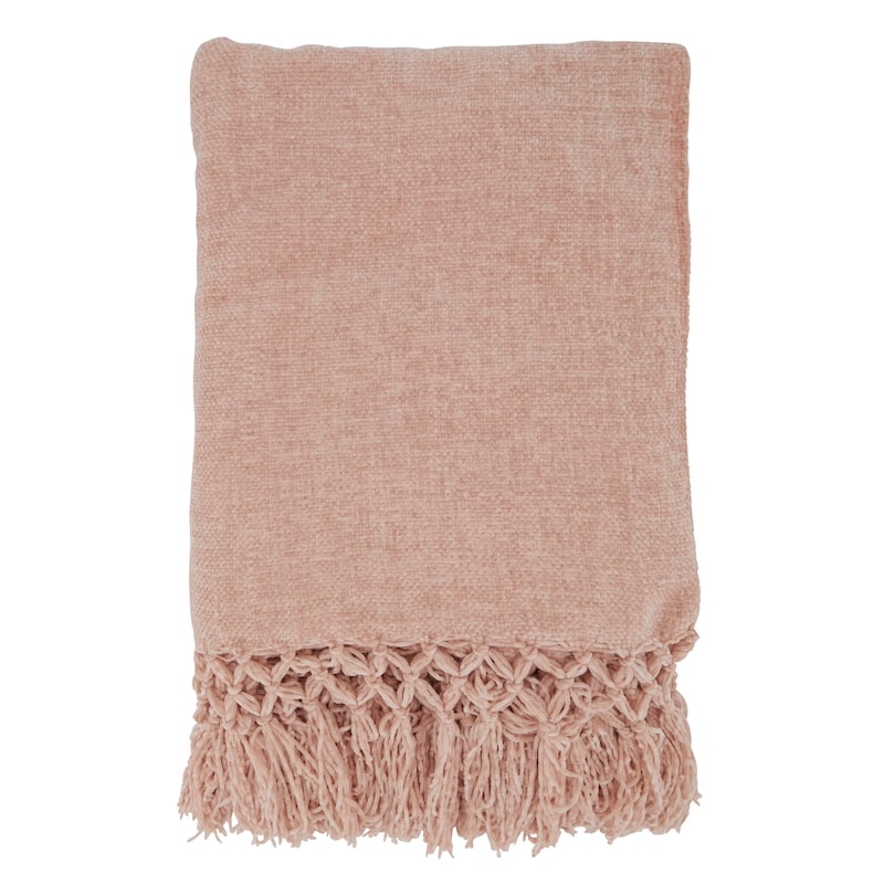 Knotted Design Chenille Throw