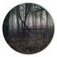preview thumbnail 8 of 8, Designart 'Dark Spooky Misty Wild Forest' Oversized Traditional Wall CLock 16 in. wide x 16 in. high
