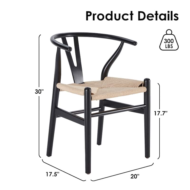 Wood Dining Room Chairs Mid Century Modern Wooden for Your Beach House, Fully Assembled, Set of2