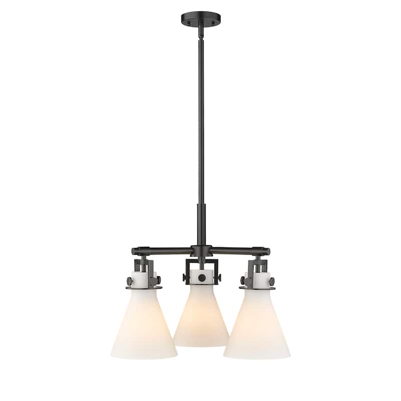 Innovations Lighting Newton Cone - 3 Light 7" Stem Hung Pendant