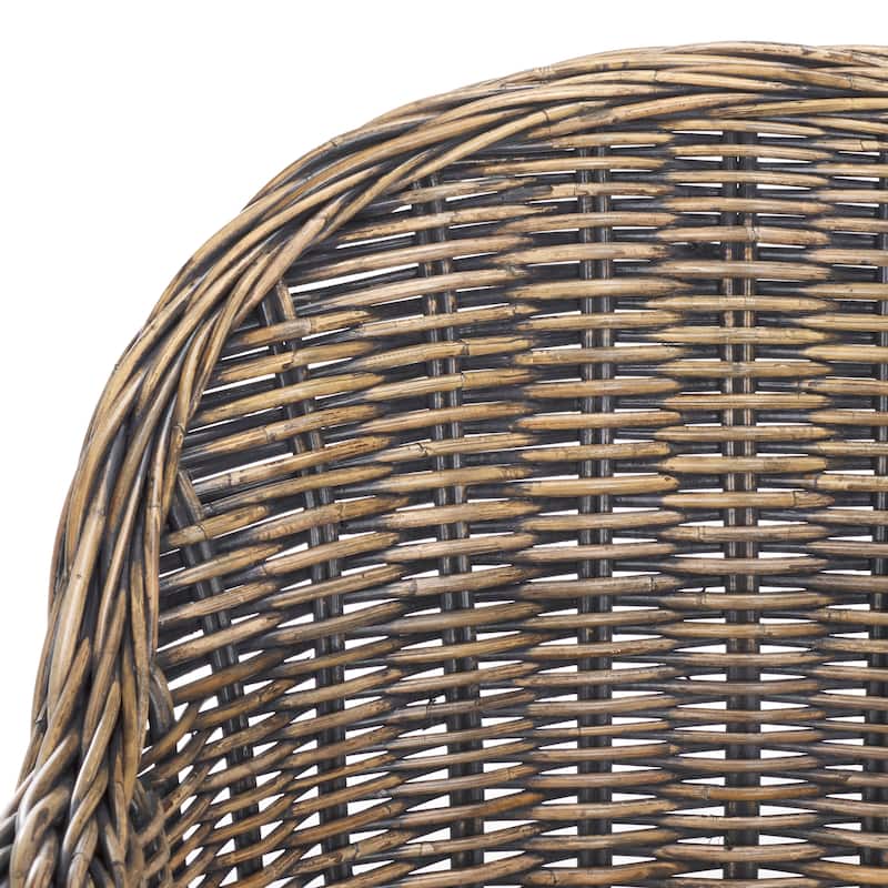 SAFAVIEH Sinja Yellow Rattan Club Chair - 24" x 26" x 35" - 24Wx26Dx35H