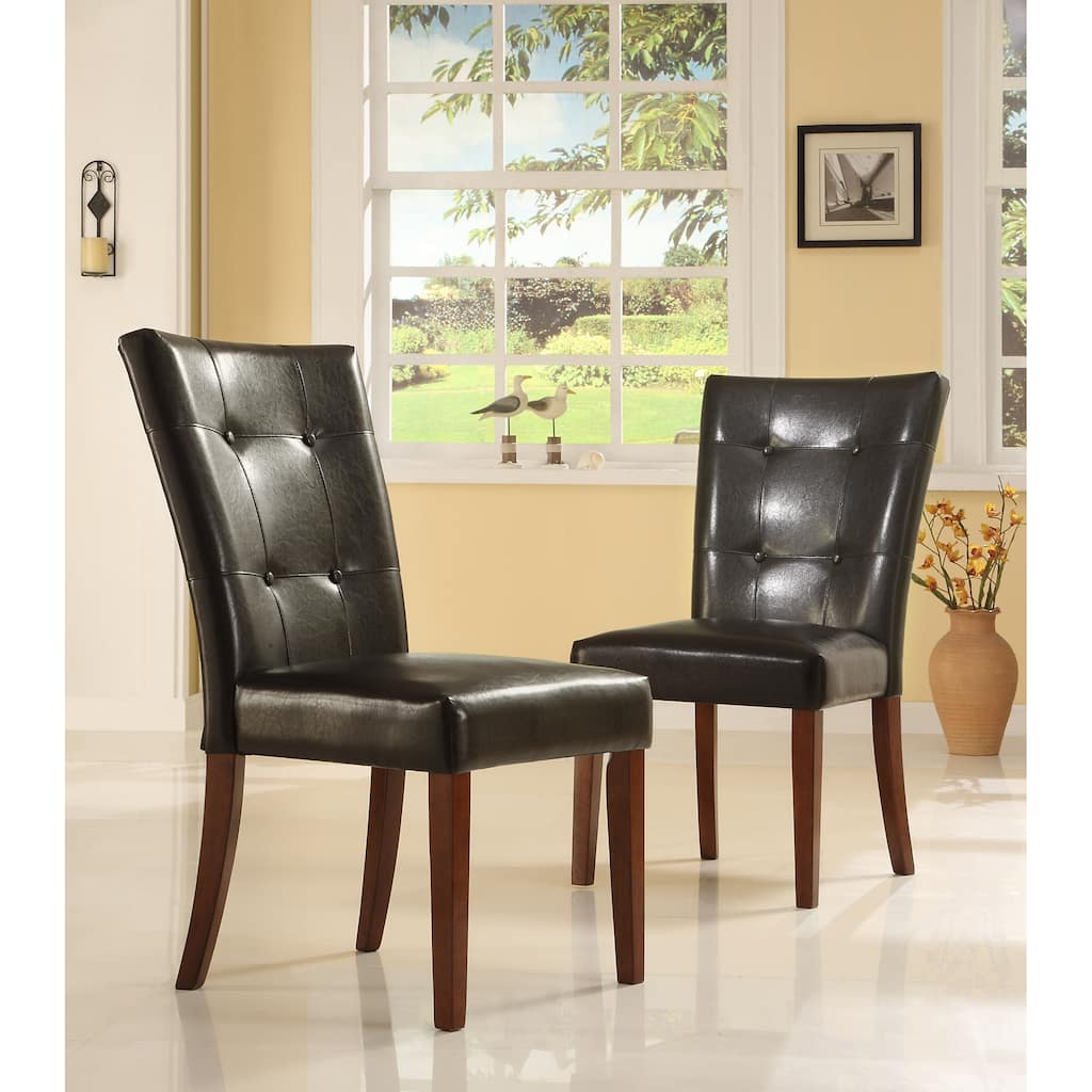 Tufted Faux Leather Dining Chairs (Set of 2) by iNSPIRE Q Classic