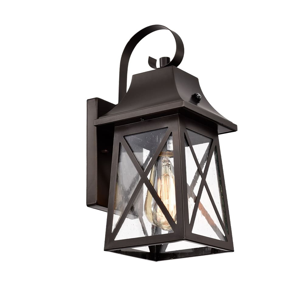 Outdoor Wall Lantern Sconce Porch Light With Clear Glass Bed Bath