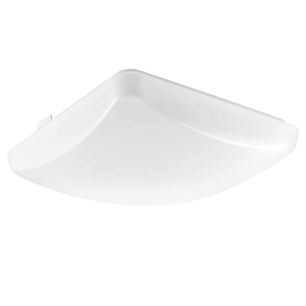 Luxrite 11 Inch Square LED Flush Mount Ceiling Light, 16W, 1200 Lumens, Dimmable, Energy Star & UL Listed, Damp Rated