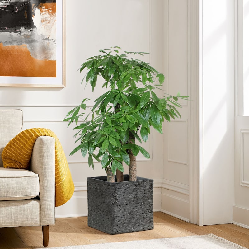 Square Grey MgO Planter, Indoor and Outdoor - Large