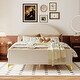 preview thumbnail 48 of 52, Bedroom Velvet Fabric Bed Frame with Classic Semi-circle Shaped Headboard and Metal Legs, Upholstered Platform Bed for Kids
