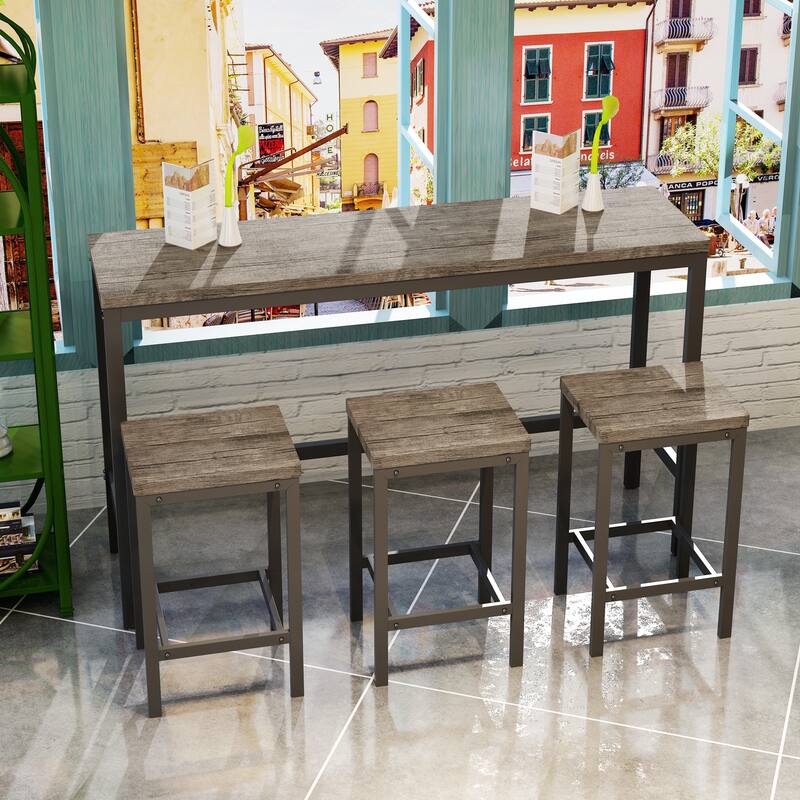 Pub Table Set with 3 Stools