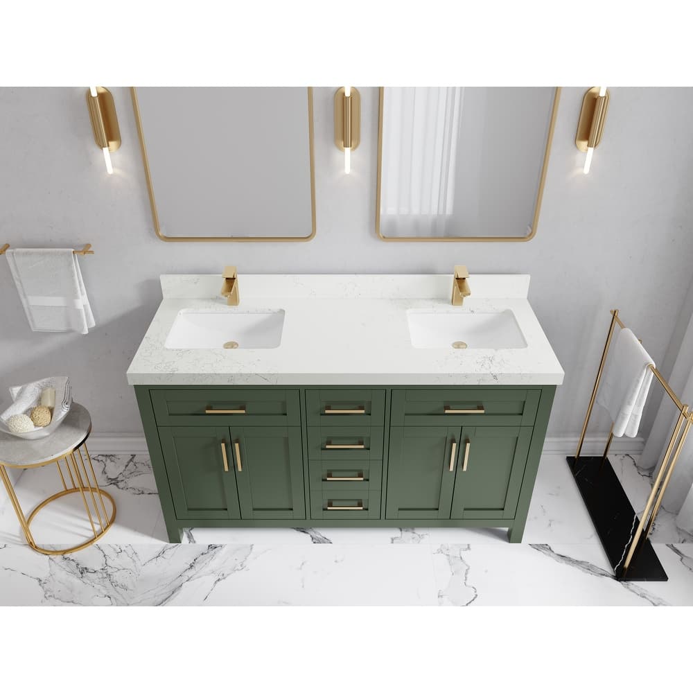 Willow Collections 60 in. W x 22 in. D Cambridge Double Sink Bathroom Vanity with Countertop