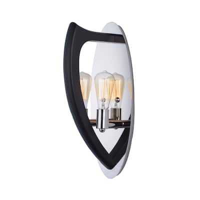 Studio M Crescendo 2 Light 8" Wide Wall Sconce with Solid Wood Accent