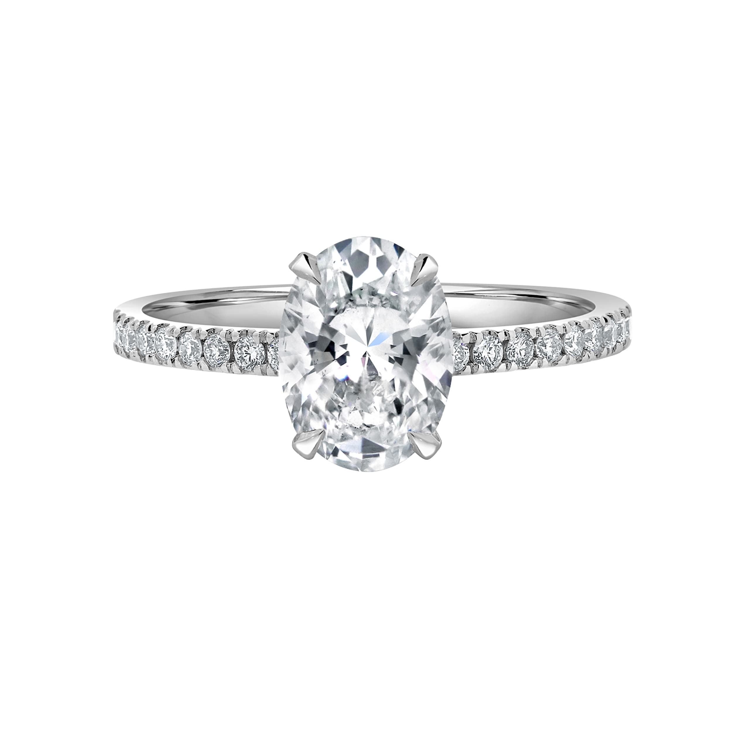 Auriya 2 1/3 ct Oval Cut with Hidden Halo Diamond Engagement Ring in 14k Gold (H-I, SI1-SI2)