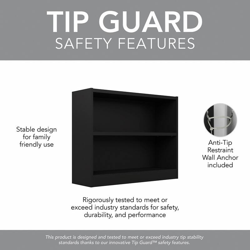 Universal Small 2 Shelf Bookcase Storage by Bush Furniture