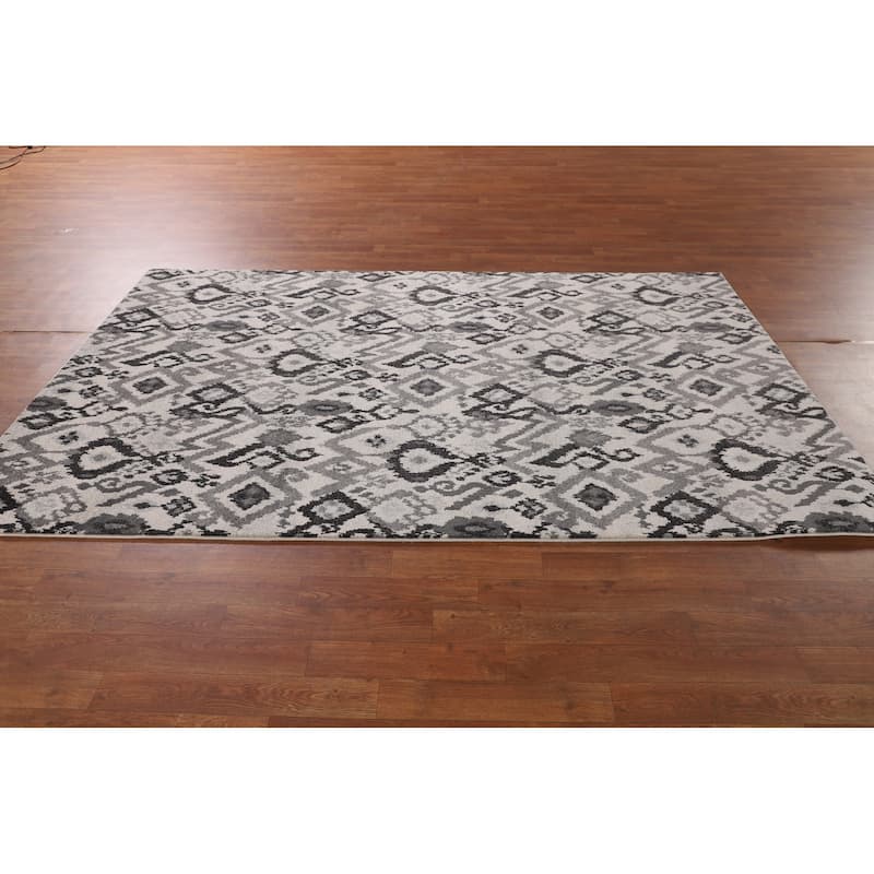Beige Art & Craft Turkish Area Rug Machine Made Geometric Carpet - 5'0" x 8'0"