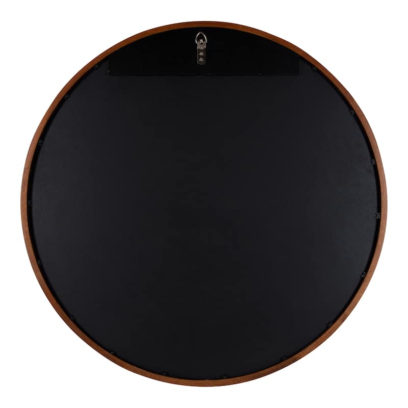 Kate and Laurel McLean Round Wood Framed Wall Mirror