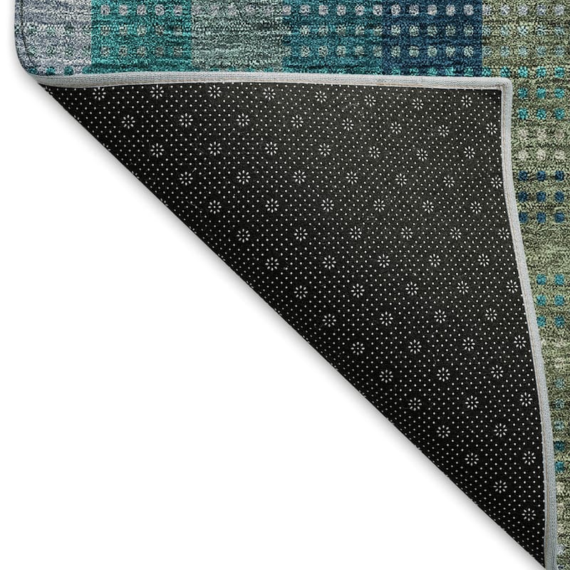 Premium Washable Super Soft Modern Plaid Mayfield Rug