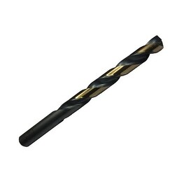 1 Pc, Drill America #37 HSS Black & Gold KFD Split Point Jobber Length Drill Bit, Killer Force Drill Bit, KFD37