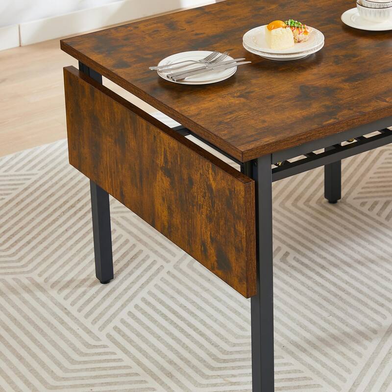 Folding Dining Table - 1.2" Thick Table Top - Versatile for Dining and Living Rooms