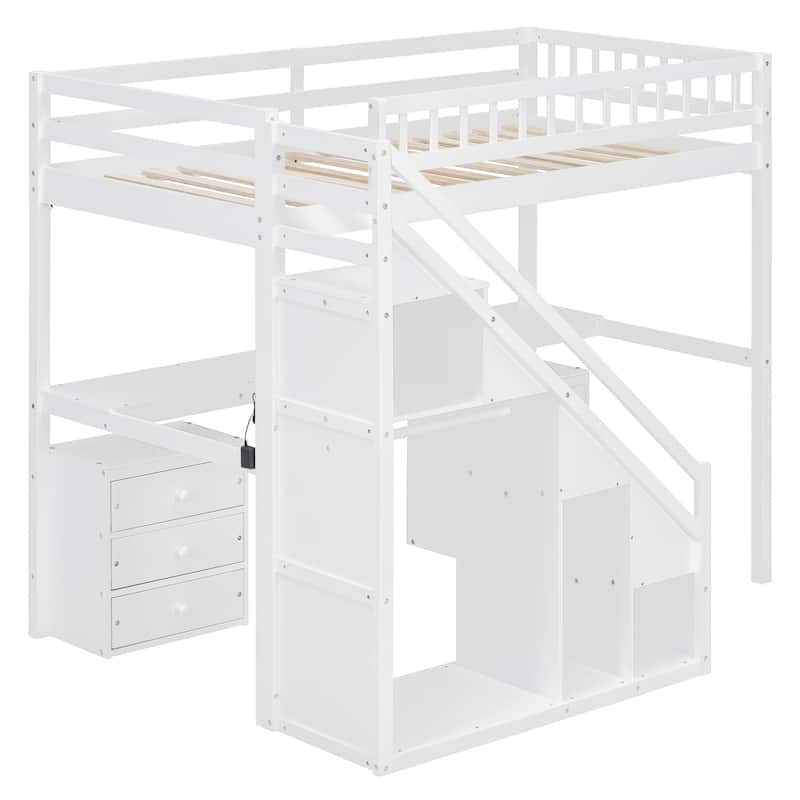 Multi-Functional Loft Bed with Storage Space by Harper&Bright Designs
