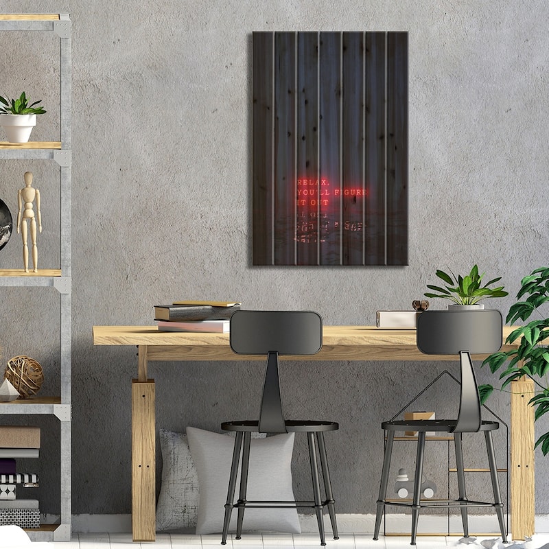 Optimism Print On Wood by Davansh Atry - Multi-Color