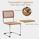 preview thumbnail 11 of 10, Dining Chairs Set of 2, Upholstered Natural Rattan Kitchen Chairs, Armless Accent Chair Side Chairs