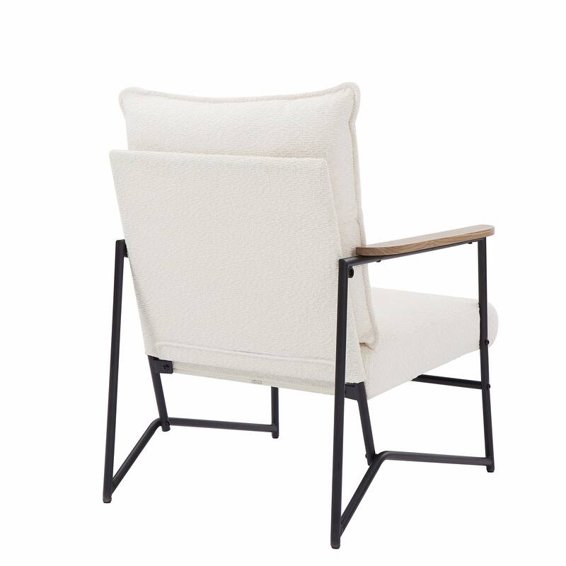 Art Leon Wooden Armrest Accent Chair