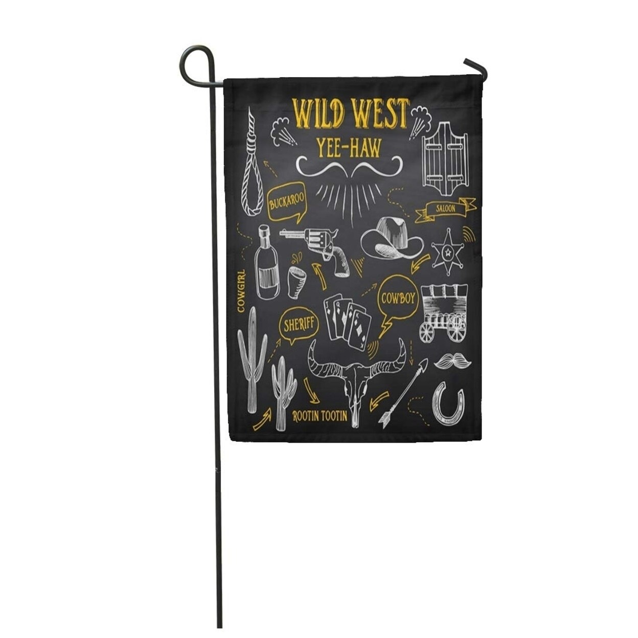 Shop Cowboy Wild West Sketch Drawing Vintage Hat Western Cowgirl Rodeo Garden Flag Decorative Flag House Banner 12x18 Inch On Sale Overstock 31360561