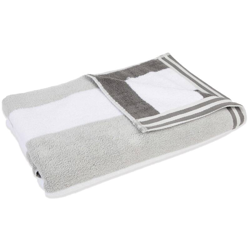 Aston & Arden Striped Reversible Oversized Beach Towel - 35x70