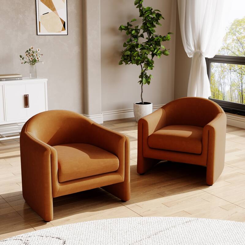 Modern 32.3" wide Upholstered Accent Chairs Set of 2