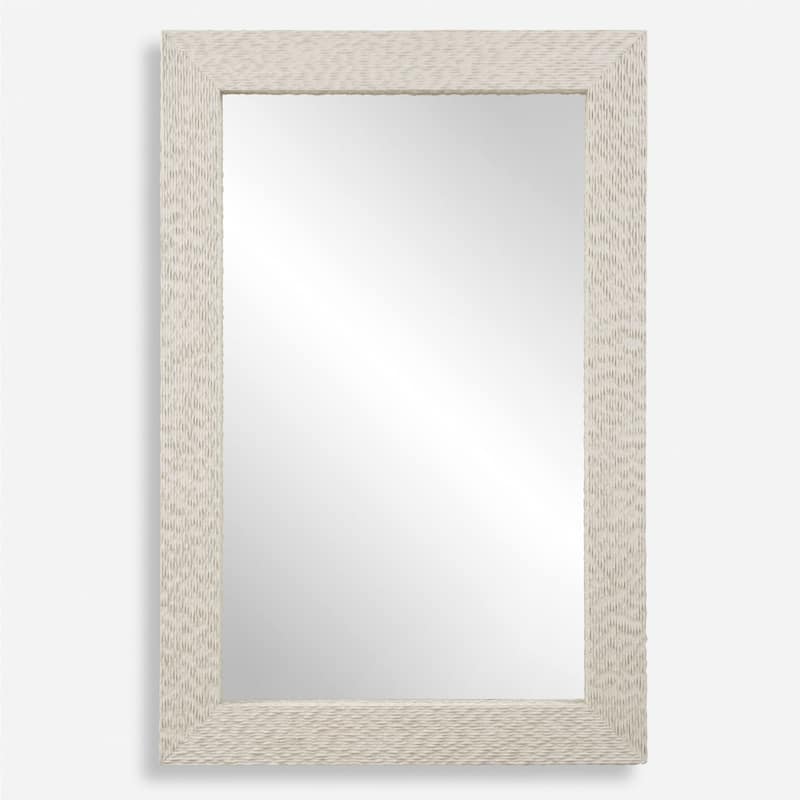 Rectangular Wall Mirror - 59.5" - Stone Veneer Finish