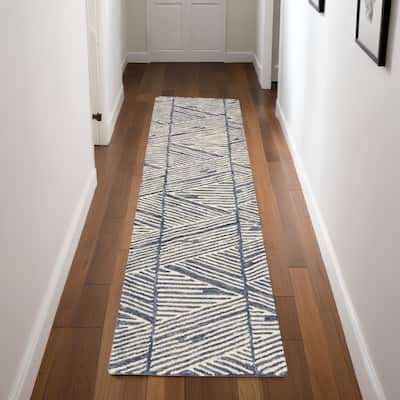 Cimak Power Loomed Abstract Modern Soft Area Rug By HomeRoots - 90' X '27' X '0.5