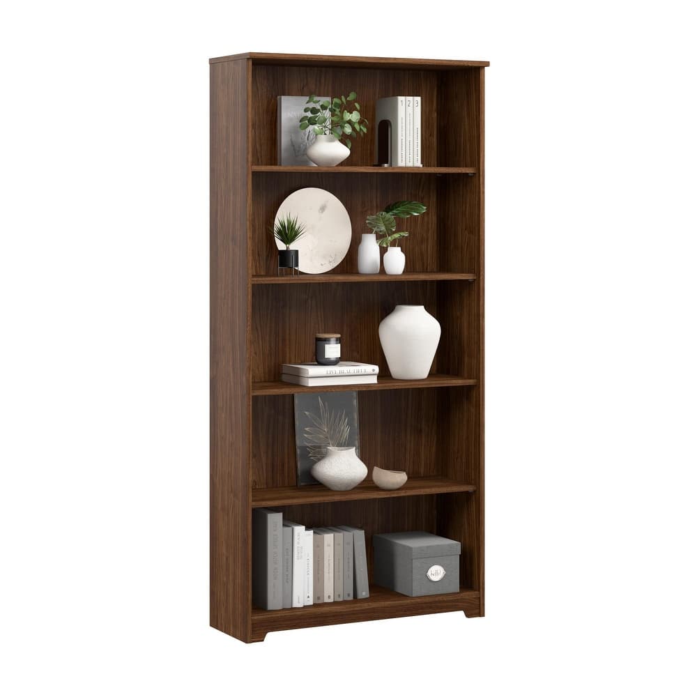 Bush Furniture Cabot Tall 5 Shelf Bookcase with Adjustable Shelves