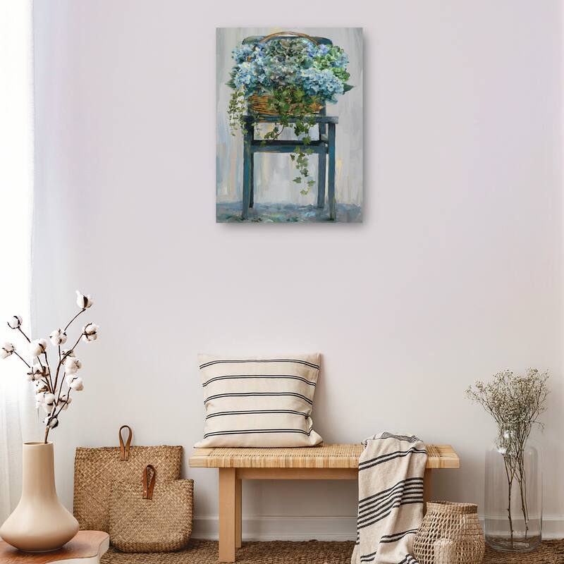 Farmhouse Hydrangeas By Studio Arts Canvas Art Print