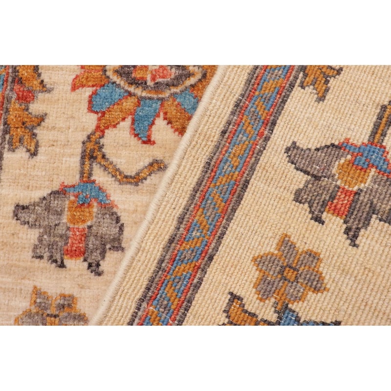 Oriental Ziegler Janiyah Beige Red Hand-Knotted Wool Runner - 2'0'' x 5'1''
