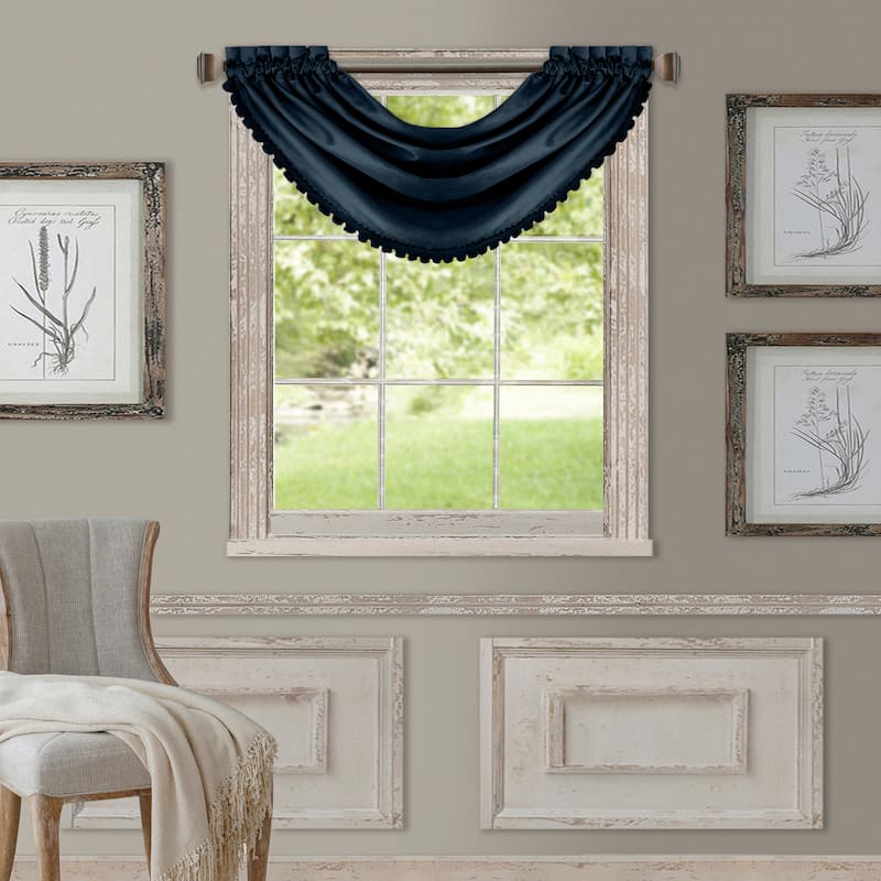 All Seasons Waterfall Window Valance - 52"x36" - Navy