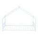 preview thumbnail 7 of 9, 2 Size White Metal House Bed with Metal Frame Playhouse Design for Kids