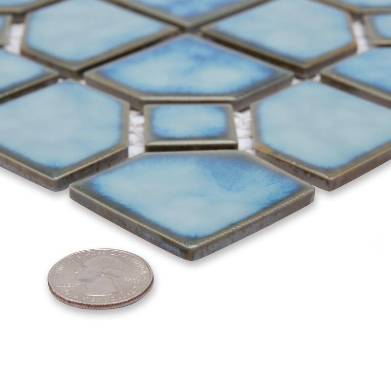 Merola Tile Hudson Oxford Marine 11-3/8" x 11-3/8" Porcelain Floor and Wall Tile