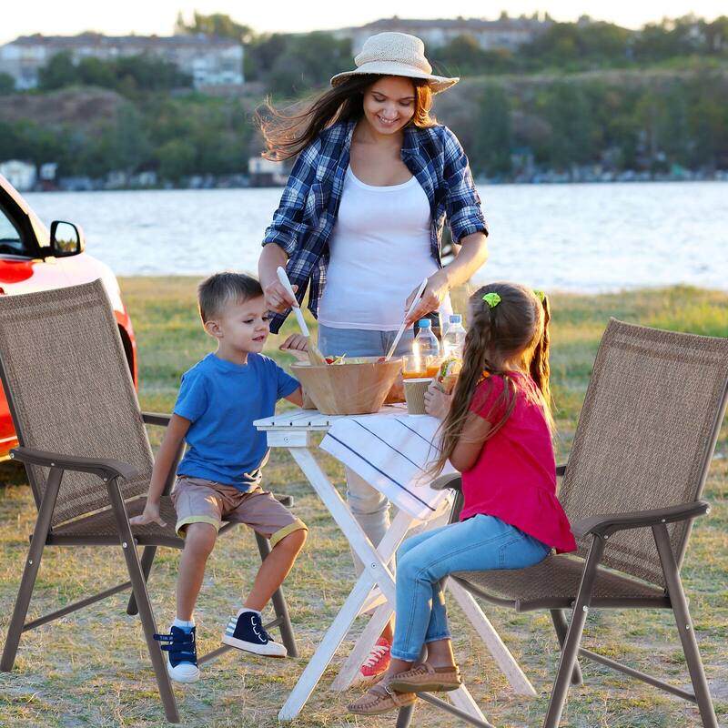 Aoodor Set of 4 Patio Folding Chairs