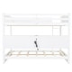 preview thumbnail 10 of 26, Solid Wood Bunk Bed with Bookcase and USB Ports, Queen Over Queen Bunk Bedframe with Storage Shelves and Ladder