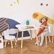 preview thumbnail 9 of 8, Wooden Kids Table and Chair Set Ideal for Arts, Meals, Homework, Cute Toddler Activity Table for Age 3 Years+, White