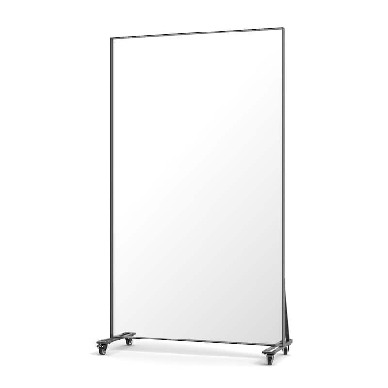 Oversized 67x40" Full-Length Floor Mirror, Large Movable Dressing Mirror