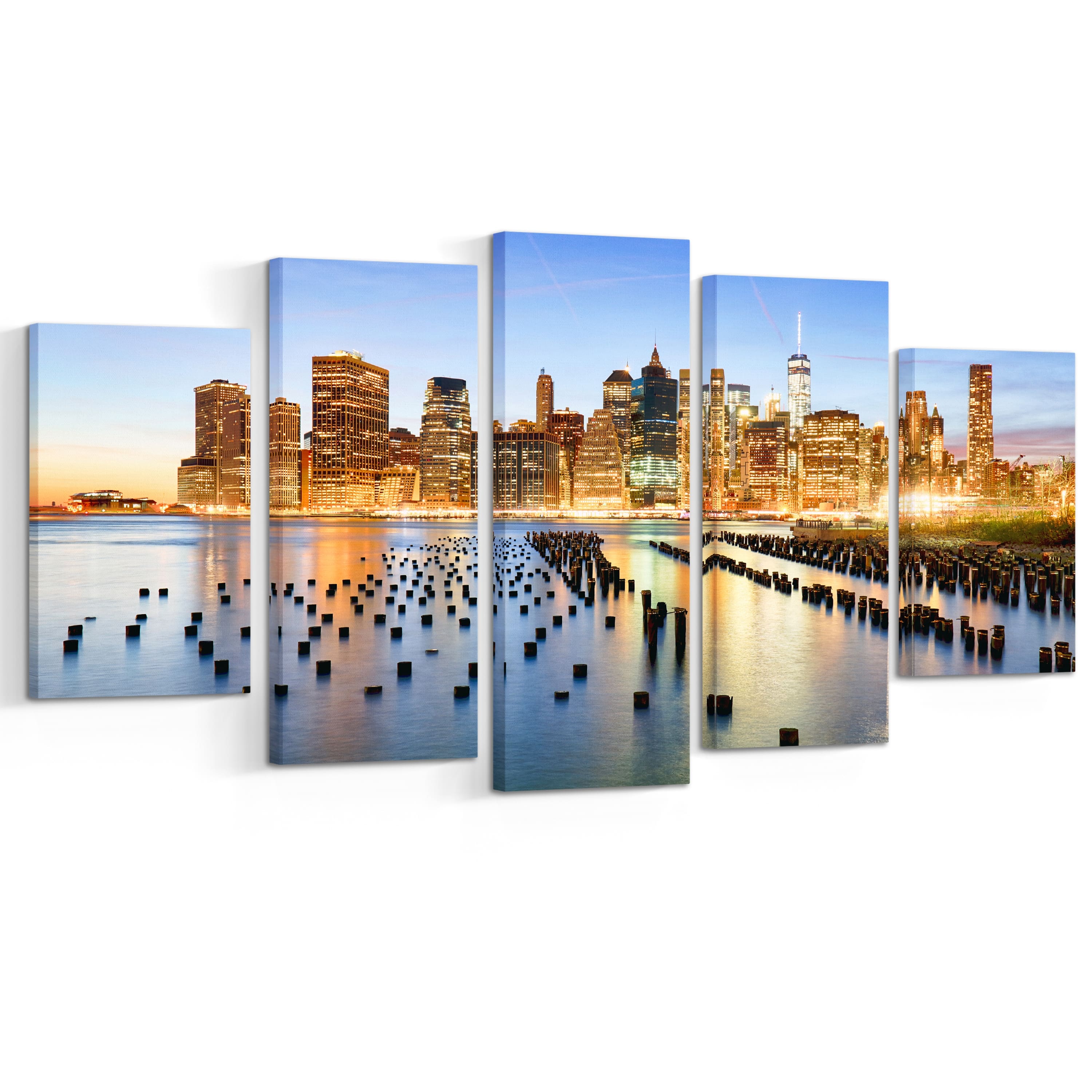 New York Skyline with Skyscrapers - Cityscape Canvas print - Multi ...