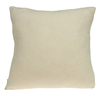 Dotted Square Cotton Throw Pillow - 20" - Beige